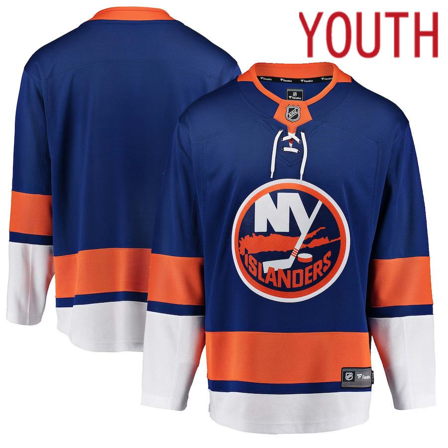 Youth New York Islanders Fanatics Branded Blue Breakaway Home NHL Jersey->youth nhl jersey->Youth Jersey